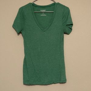 Old Navy Green Small V Neck Short Sleeve Shirt Top Tee